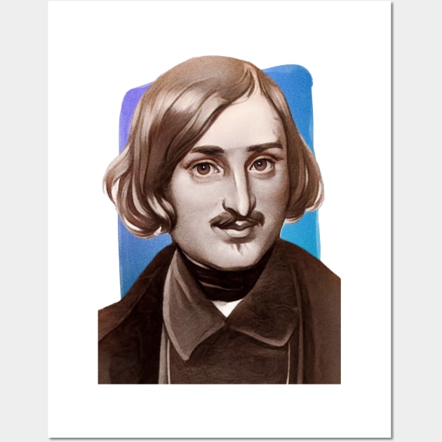 Russian Novelist Nikolai Gogol illustration Wall Art by Litstoy 